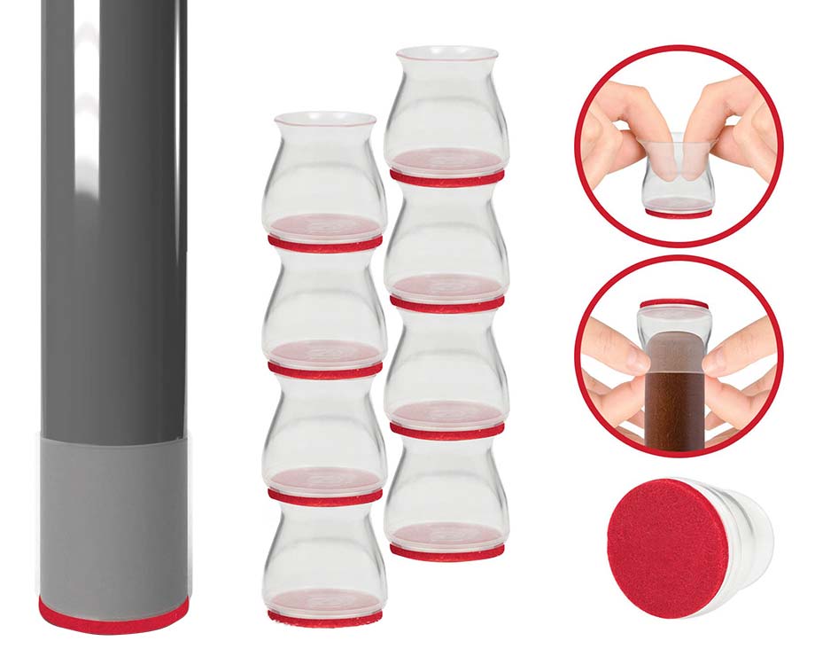 8Pack Ruby Sliders Meubeldoppen Tegen Krassen En Piepen