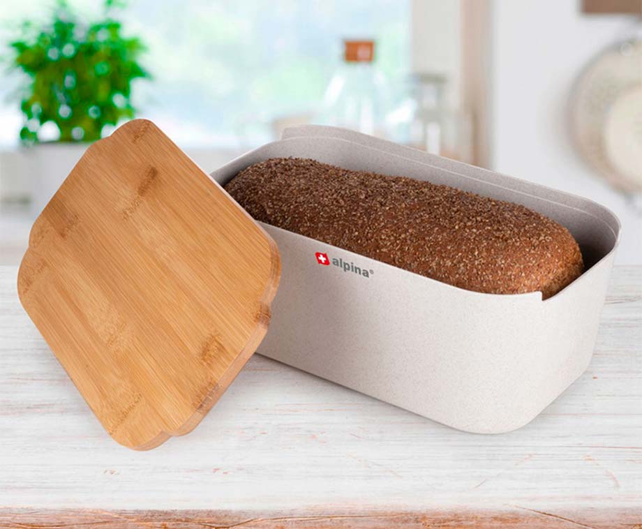 LOHASOK Dubbellaagse bamboe brooddoos voor keuken Teller grote LOHASOK Dubbellaagse bamboe brooddoos voor keuken Teller grote