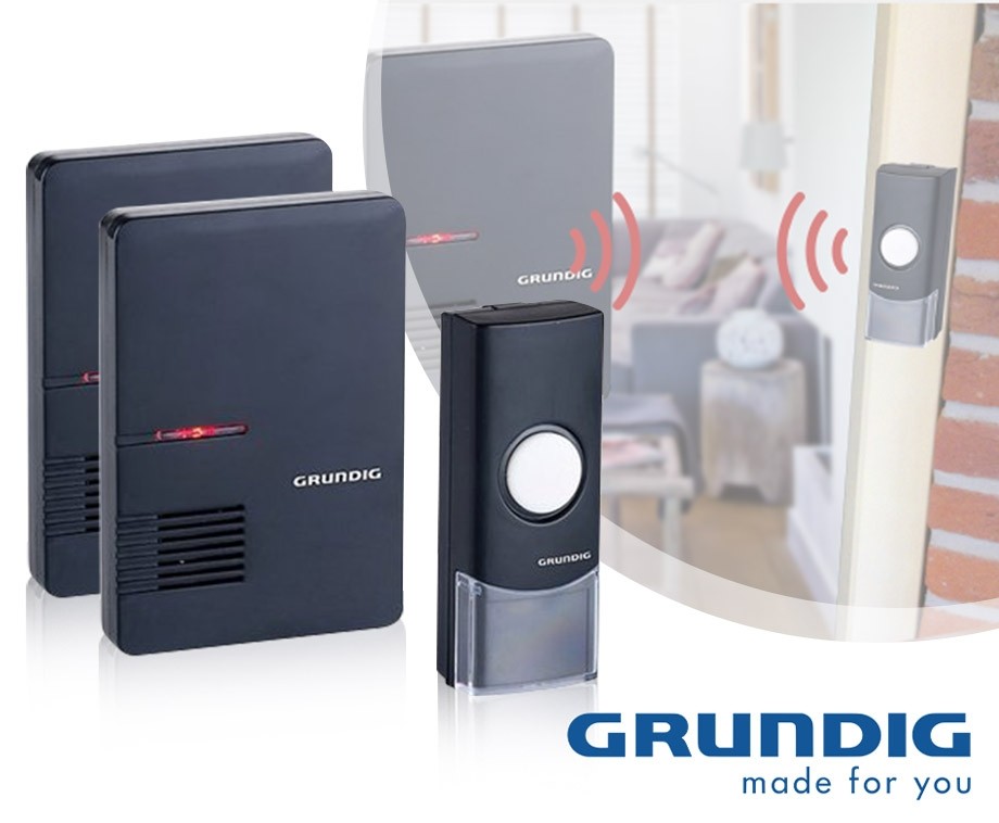 Grundig Draadloze deurbel - Draadloze deurbel - Zwart, Merk: Grundig