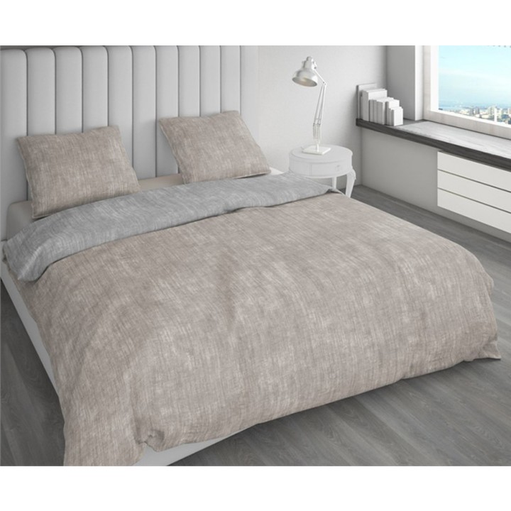 nightlife washcotton dekbedovertrek taupe 240 x 200 220 cm lits jumeaux voordeelvanger nl dagelijks topaanbiedingen