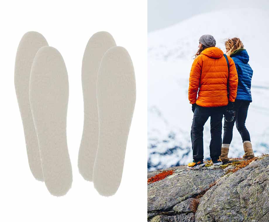 biped 4 paar actieve kool inlegzolen voor dames en heren - tegen