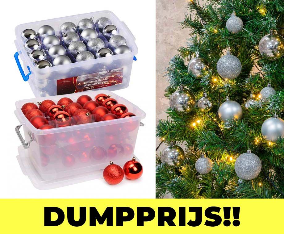 roterend Pigment goedkeuren 70-Pack Kerstballen In Handige Opbergdoos - Verkrijgbaar In 2 Kleuren! |  VoordeelVanger.nl - Dagelijks topaanbiedingen!