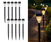 10-PACK Solar Tuinlampen Met Warm Wit Licht - Creëer Sfeervolle Verlichting Zonder Kabels Of Stroomkosten!