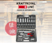 108-Delige Kraft Royal Line Gereedschapsset - Chroom Vanadium Gereedschap In Handige Koffer!
