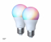 2-Pack Smart Lampen Met Warm Wit En RGB-E27