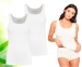 2-Pack Bamboo Hemden-Wit-Dames - L
