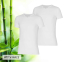 2-Pack Bamboo T-Shirts-Wit V-hals-L