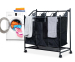 Rollende Wasmand Met 3 Compartimenten - Eenvoudig Was Scheiden!