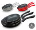 3-Delige Royalty Line Pannenset - Met Extreem Sterke Non-Stick Marmer Coating!
