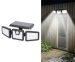 Solar Wandlamp Met 3 Panelen En PIR Sensor - Automatisch Fel Licht Zonder Stroomkosten!