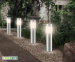4-Delige Set Tuinverlichting Met Snoer - Met Warm Wit Licht!