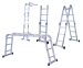4-In-1 Multifunctionele Aluminium Vouwladder - De Ideale Alleskunner!
