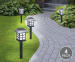 4-Pack Solar LED Buitenlantaarns - Gezellige Verlichting Voor In De Tuin!