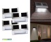 4-Pack Solar LED Wandlampen RVS - Verlicht Deur, Paden En Andere Plekken Om Het Huis!