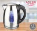 Adler RVS Waterkoker 1,7L - Met Ingebouwde LED Verlichting!