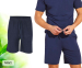 Bamboe Loungebroek Kort-Navy-L