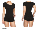 2-Pack Dames Bamboo T-Shirts-Zwart-XL