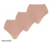 3-Pack Bamboo Essentials Seamless Dames Ondergoed-Maxi Nude-L