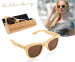 Unieke Bilderberg Unisex Bamboo Zonnebril - Met Luxe Bijpassende Bamboe Case!