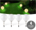 4 Gezellige Bolvormige Tuinlampen - Wordt Opgeladen Door Zonlicht!