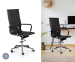 Comfortabele Design Bureaustoel Zwart - Met 100% Top-Grain Buffelleer Zitting!