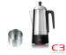 C3 Scandinavian Lifestyle Aluminium Percolator - Zet Authentieke Smaakvolle Koffie!