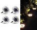 4-Pack RVS Solar Grondspots Met 8 LEDs - Geen Bedrading En Geen Gedoe!