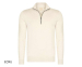 Mario Russo Half Zip Sweater-Ecru-XXL