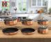 10-Delige Non-Stick Marble Coating Pannenset - Geschikt Voor Alle Warmtebronnen!