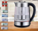 Herzberg Glazen LED Waterkoker 1,7L - Met Thee Infuser En Temperatuur Instelling!