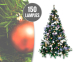 Kerstboom Met Ledverlichting Inclusief Metalen Voet - Niet Van Echt Te Onderscheiden!