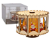 Houten Kerstcarrousel Met LED Licht - Magisch Draaiend Tafereel Voor Binnen!