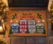 Kerstdeurmat met Huizenmotief 59x39 cm