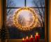 Kerstkrans Ring Met LED Verlichting - Warme Lichten Voor Koude Dagen!