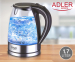 Adler Glazen Waterkoker 1.7L - Met Fraaie Blauwe LED Kookindicatie!