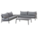 Feel Home Aluminium Loungeset Capri - Stalen Frame Met Houten Elementen!
