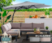 Luxe XXL Zweefparasol 3 Meter - Met One Click Opzetsysteem!