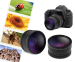 Groothoek- en Macrolens 0,45 x 52/58mm Voor Canon, Nikon en Andere Merken!