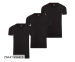 3-Pack Mario Russo Katoenen Lycra T-Shirts-Zwart V-hals-XL