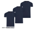 3-Pack Mario Russo Katoenen Lycra T-Shirts-Navy ronde hals-XL