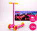 Sportieve Roze Meisjes Step Met 3 Wielen