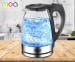 MOA Glazen Design Waterkoker 1,7L - Met Blauwe LED Verlichting!