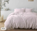 100% Mousseline Katoenen Dekbedbedovertrekset-Oud roze-140 x 200/220 | 1-persoons