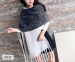 Wollen Oversized Omslagdoek-Grijs