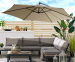 Grote Beige Zweefparasol Van 3 Meter - Optimaal Genieten!