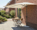 Parasol Halfrond 270 cm Crème - Ideaal Voor Kleine Terrasen En Balkons!