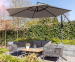 Luxe XXL Zweefparasol 3 Meter Taupe - Eenvoudig Op Te Zetten!