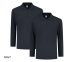 2-Pack Pierre Calvini Longsleeve Polo's-Navy-L