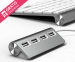 Premium Aluminium 4-Poorts USB Hub - Geschikt Voor Alle Computers & Laptops!