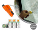 4 Ventieldopjes Met Bandenspanning Meter + Safety Cutter Super Combideal!